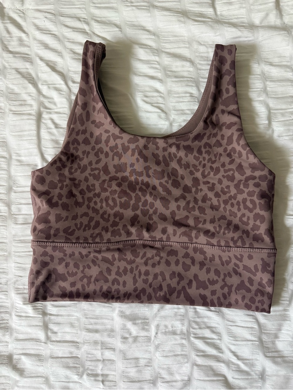Define Your Inspiration Mauve Leopard Print long line Sports Bra